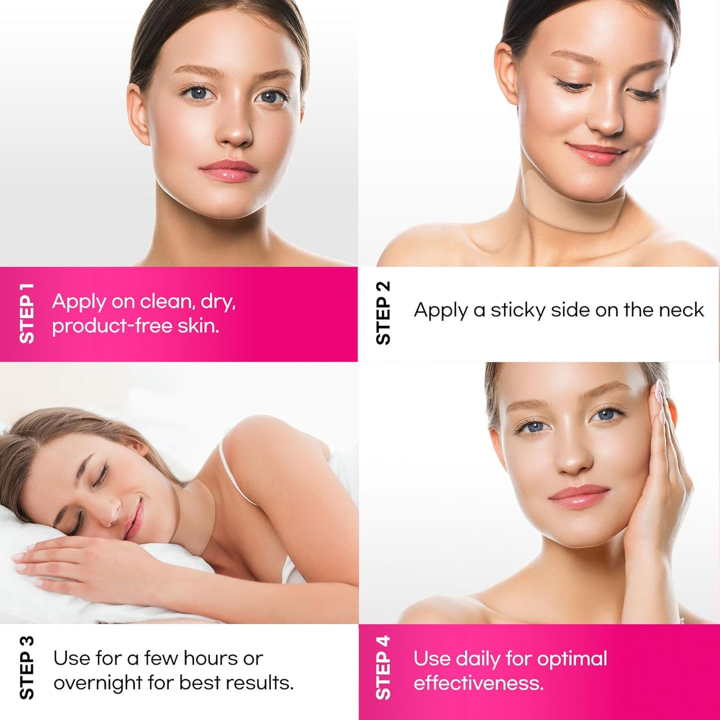 Silicone Neck Wrinkle Patches 2 pcs: Reusable Silicone Neck Patches for Wrinkles