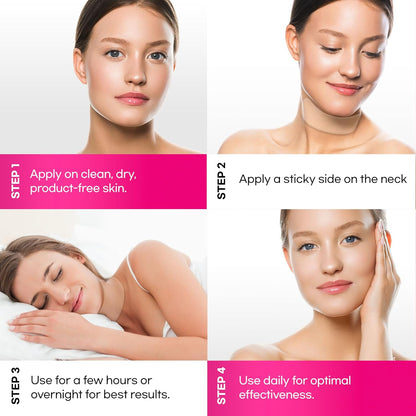 Silicone Neck Wrinkle Patches 2 pcs: Reusable Silicone Neck Patches for Wrinkles