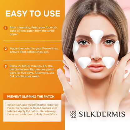 Forehead Wrinkle Patches with Triangle: For Smile Line and Under Eye-Anti Wrinkle Patches with Aloe, Collagen, Vitamin E 112pcs