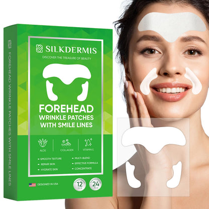 Hydrating Forehead & Smile Line Patches – Aloe, Collagen & Vitamin E (36pcs Set)