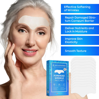 Forehead Wrinkle Patches with Aloe, Collagen & Vitamin E – Hydrating Forehead Care (12 Pcs)