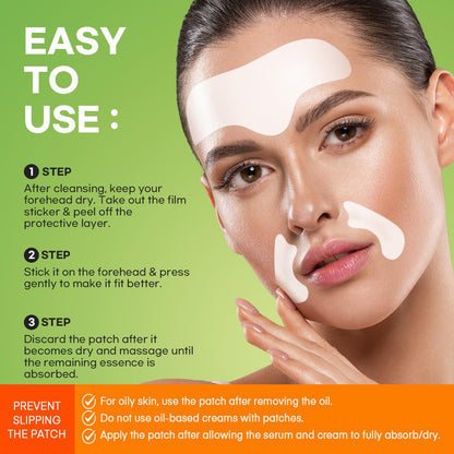 Hydrating Forehead & Smile Line Patches – Aloe, Collagen & Vitamin E (36pcs Set)