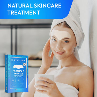 Forehead Wrinkle Patches with Aloe, Collagen & Vitamin E – Hydrating Forehead Care (12 Pcs)